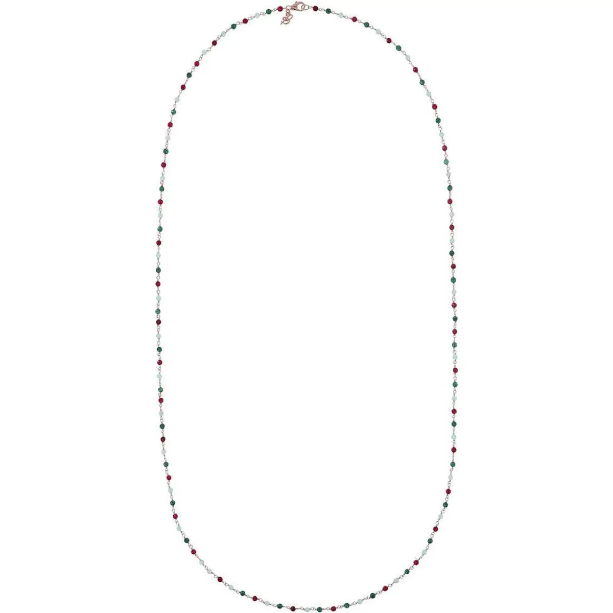 Best Sale Collana Rosario Con Pietra Naturale Quarzo Multicolor Collane