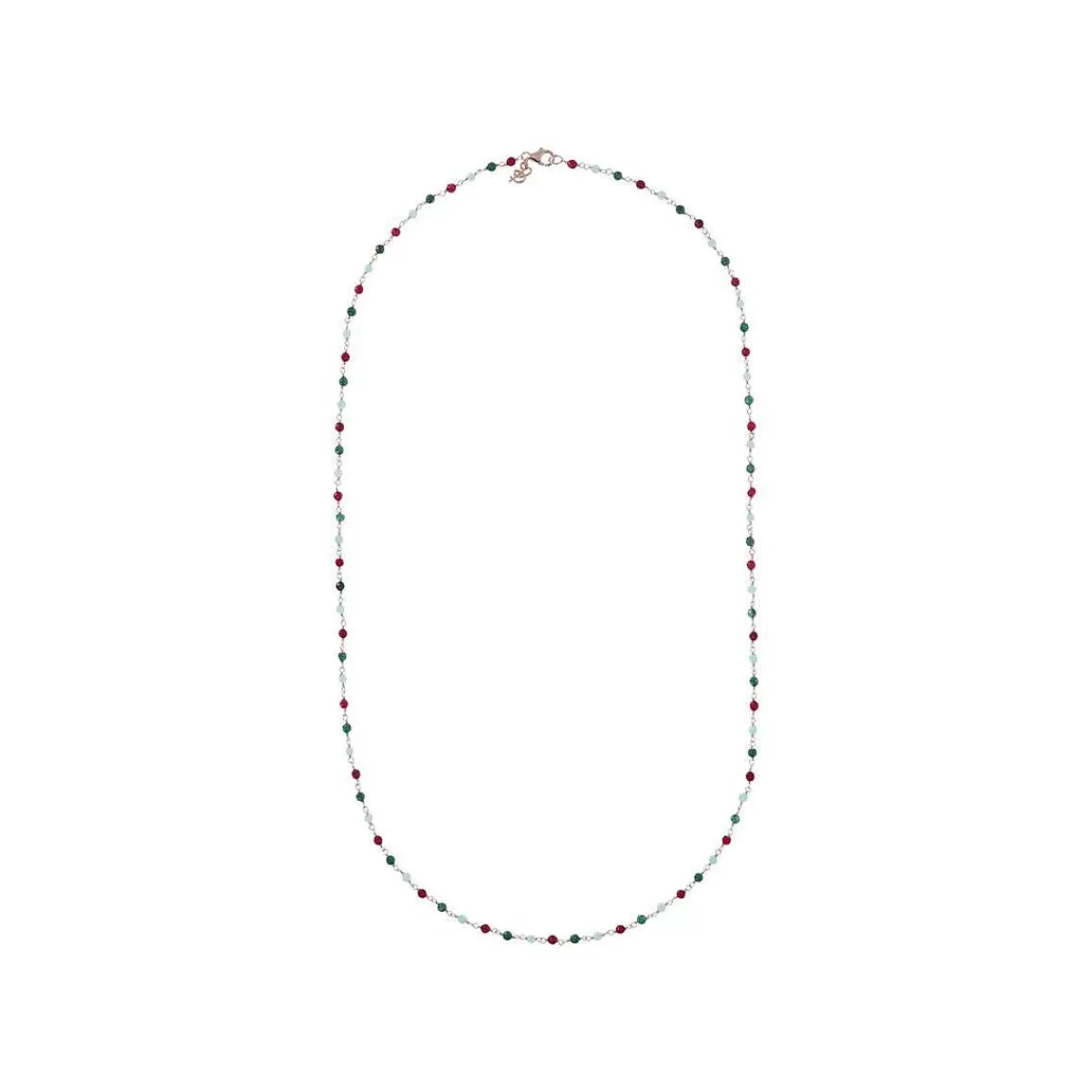 Best Sale Collana Rosario Con Pietra Naturale Quarzo Multicolor Collane