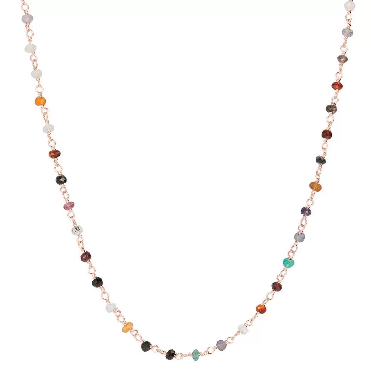Sale Collana Rosario Con Quarzi Multicolori Collane