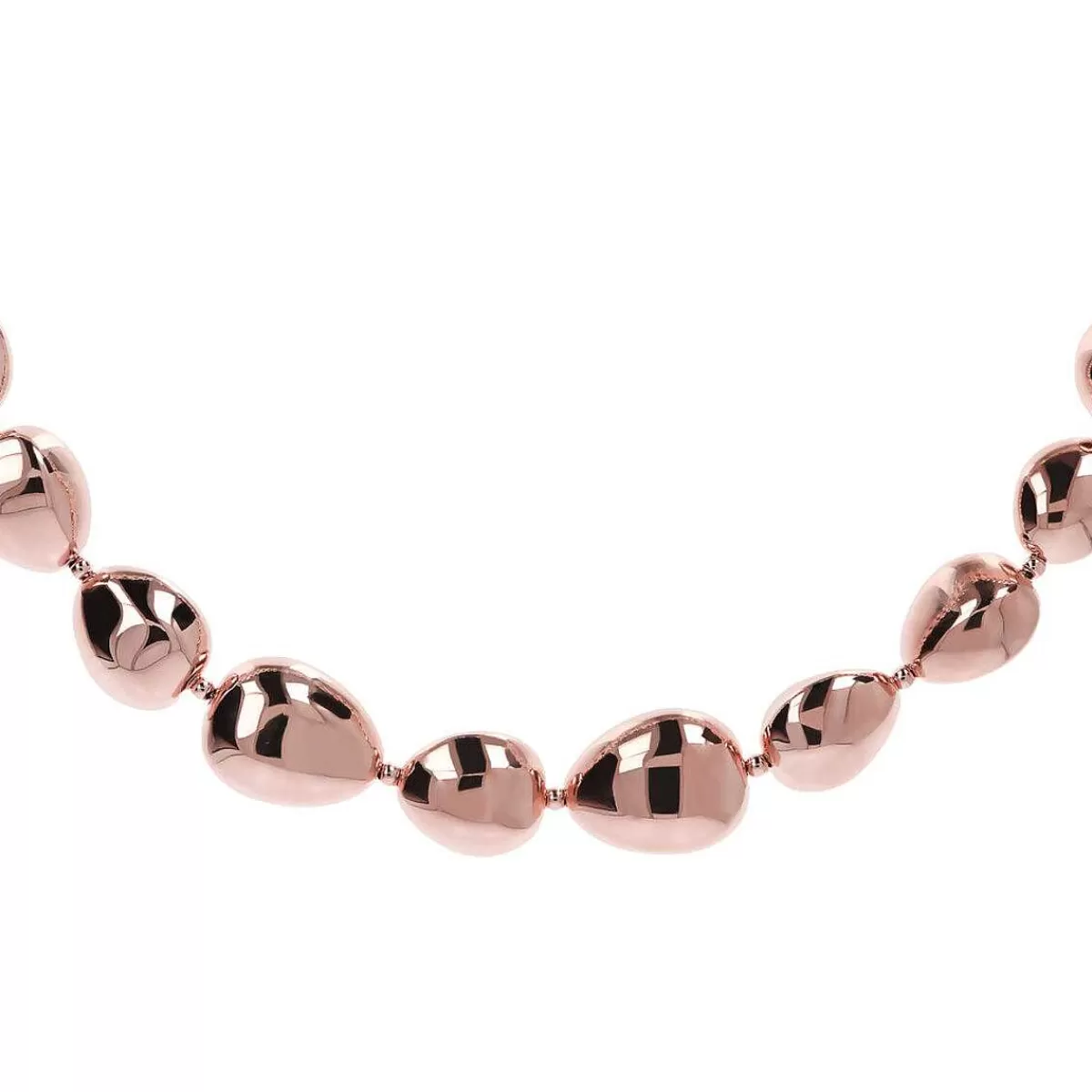 Sale Collana Tonda Graduata Con Pepite Golden Rose Collane