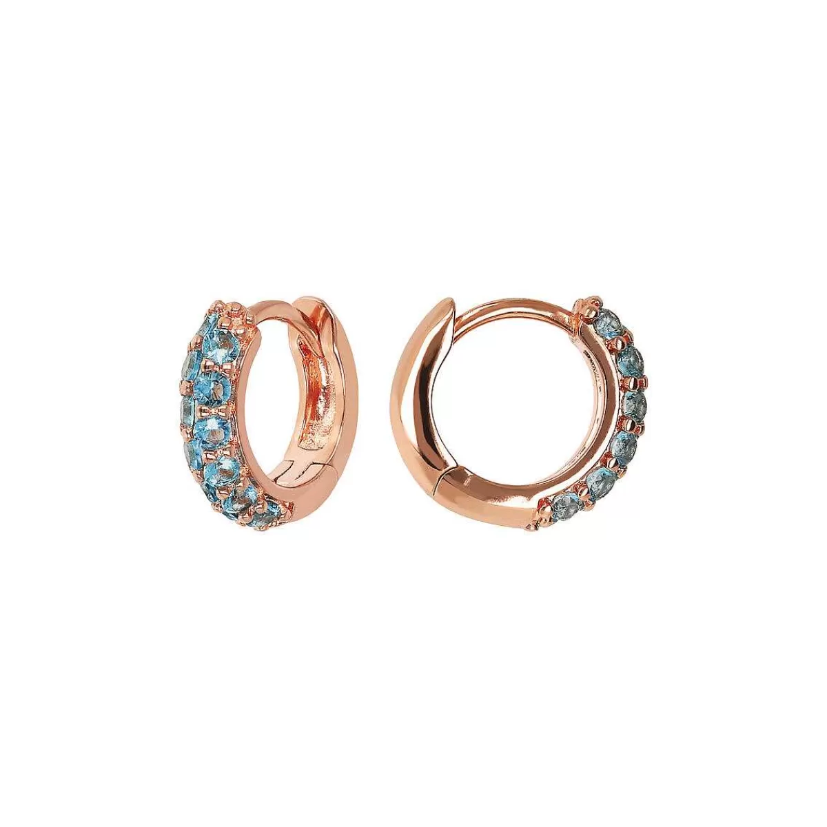 New Orecchini A Cerchio Con Pave Di Cubic Zirconia Orecchini