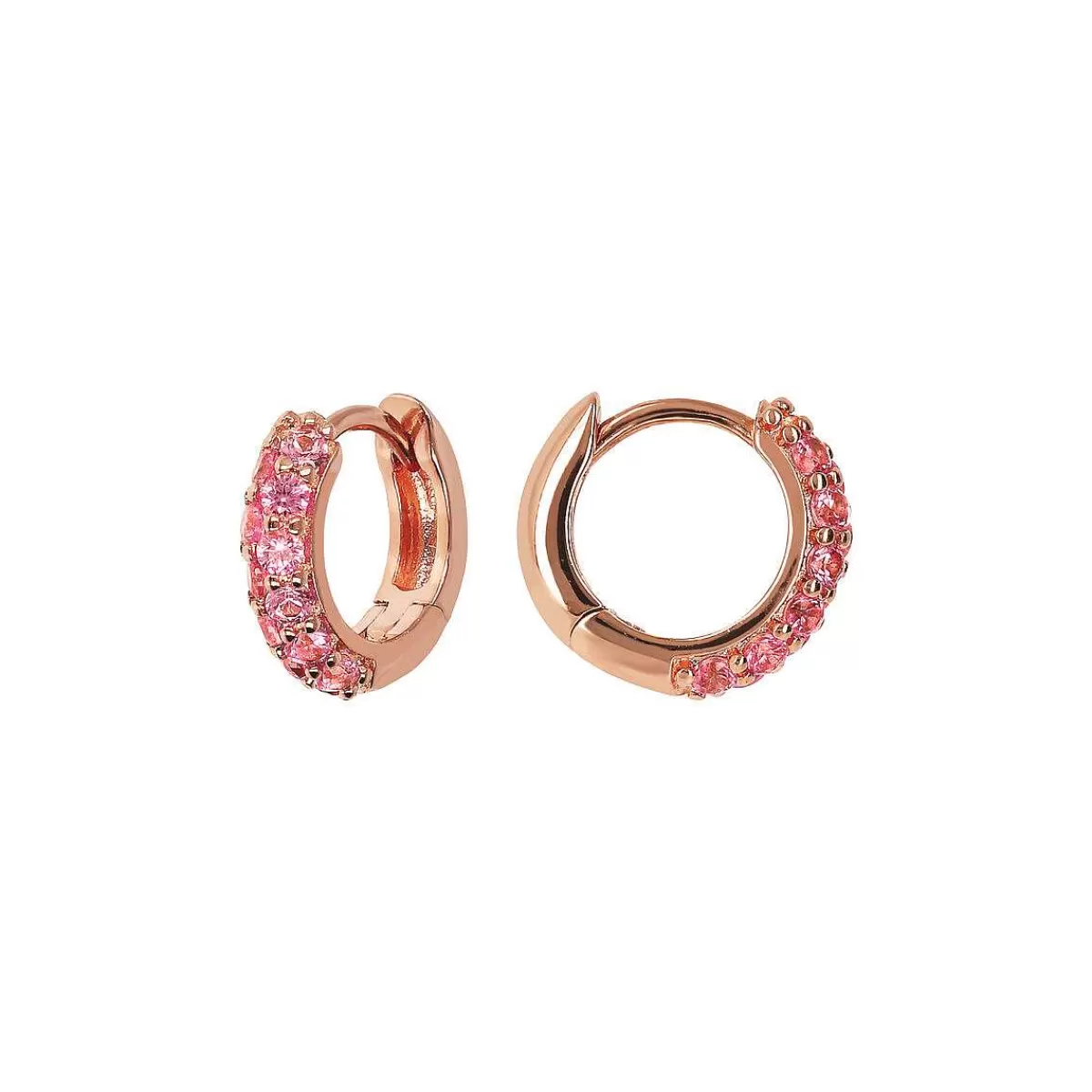 New Orecchini A Cerchio Con Pave Di Cubic Zirconia Orecchini
