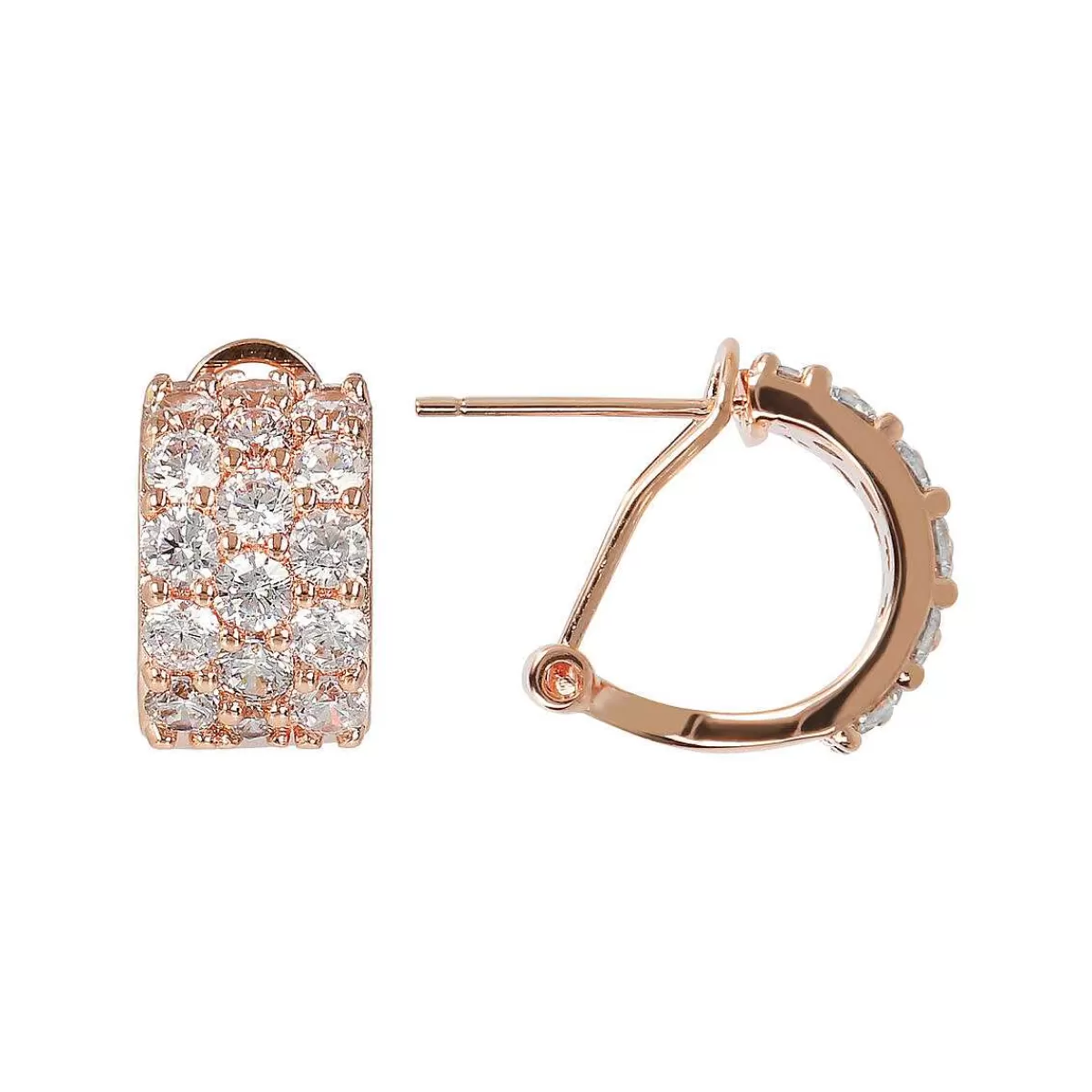 Best Sale Orecchini A Cerchio Con Pave Di Spinello Nero O Cubic Zirconia Orecchini