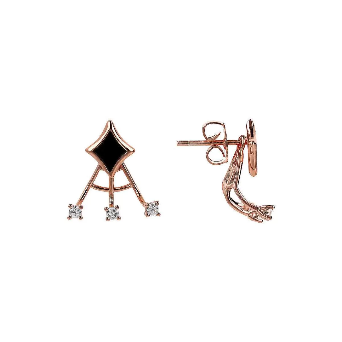 Cheap Orecchini A Perno Smaltati Con Etoile E Piccoli Punti Luce In Cubic Zirconia Orecchini