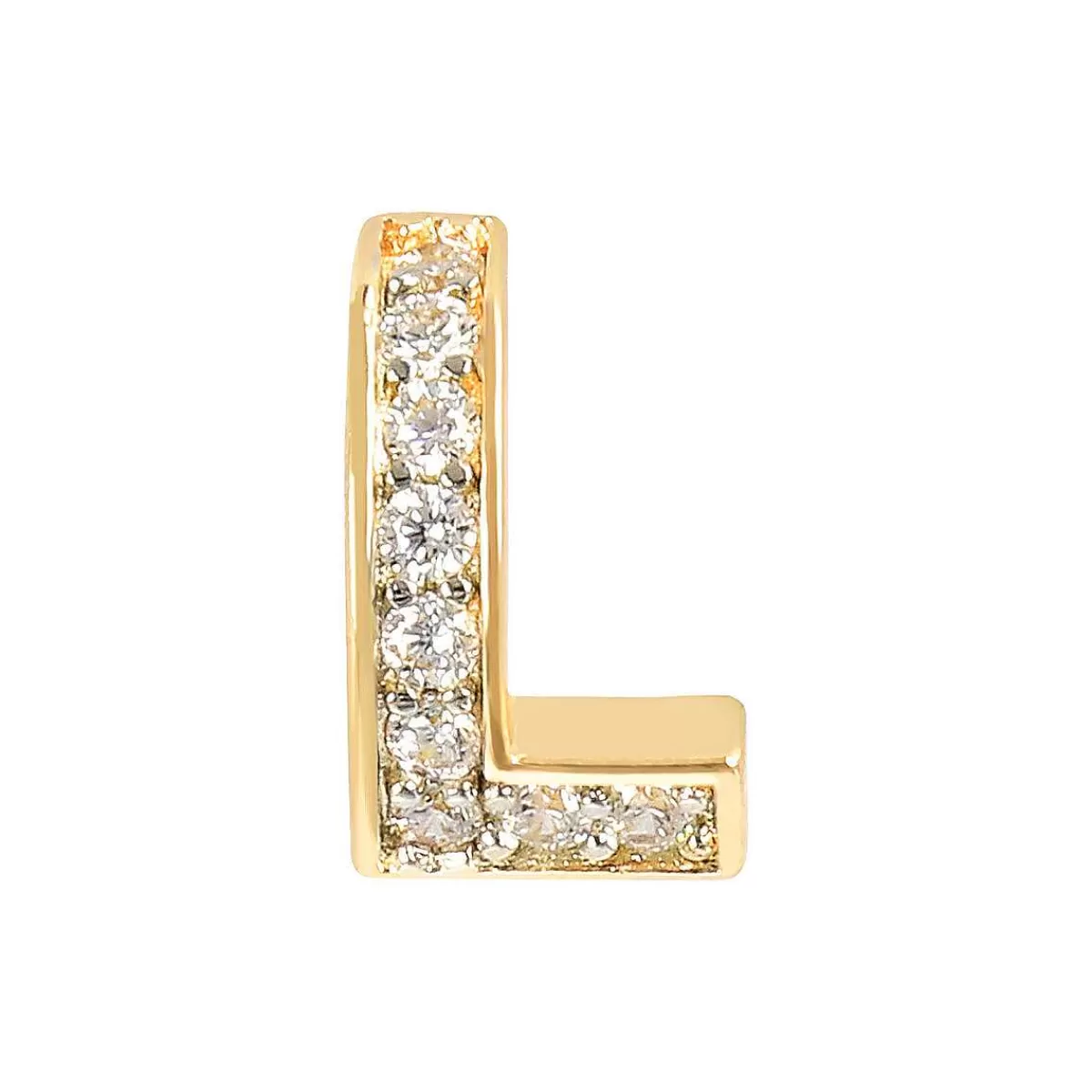 Cheap Orecchini Dorati Al Lobo Con Lettera In Pave Di Cubic Zirconia Orecchini
