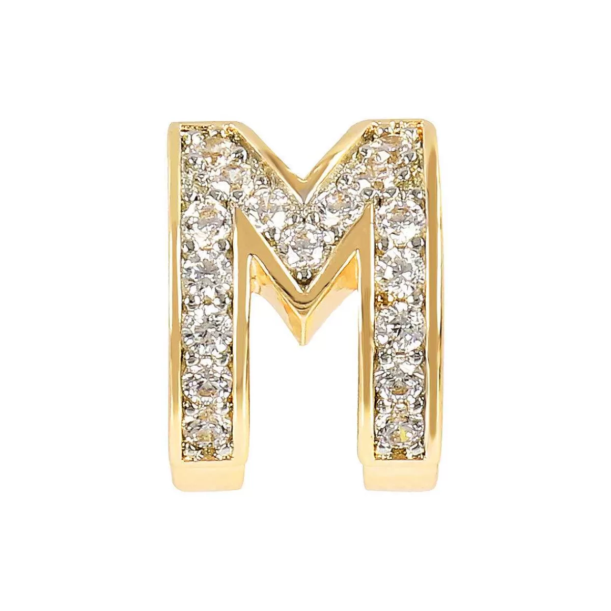 Cheap Orecchini Dorati Al Lobo Con Lettera In Pave Di Cubic Zirconia Orecchini