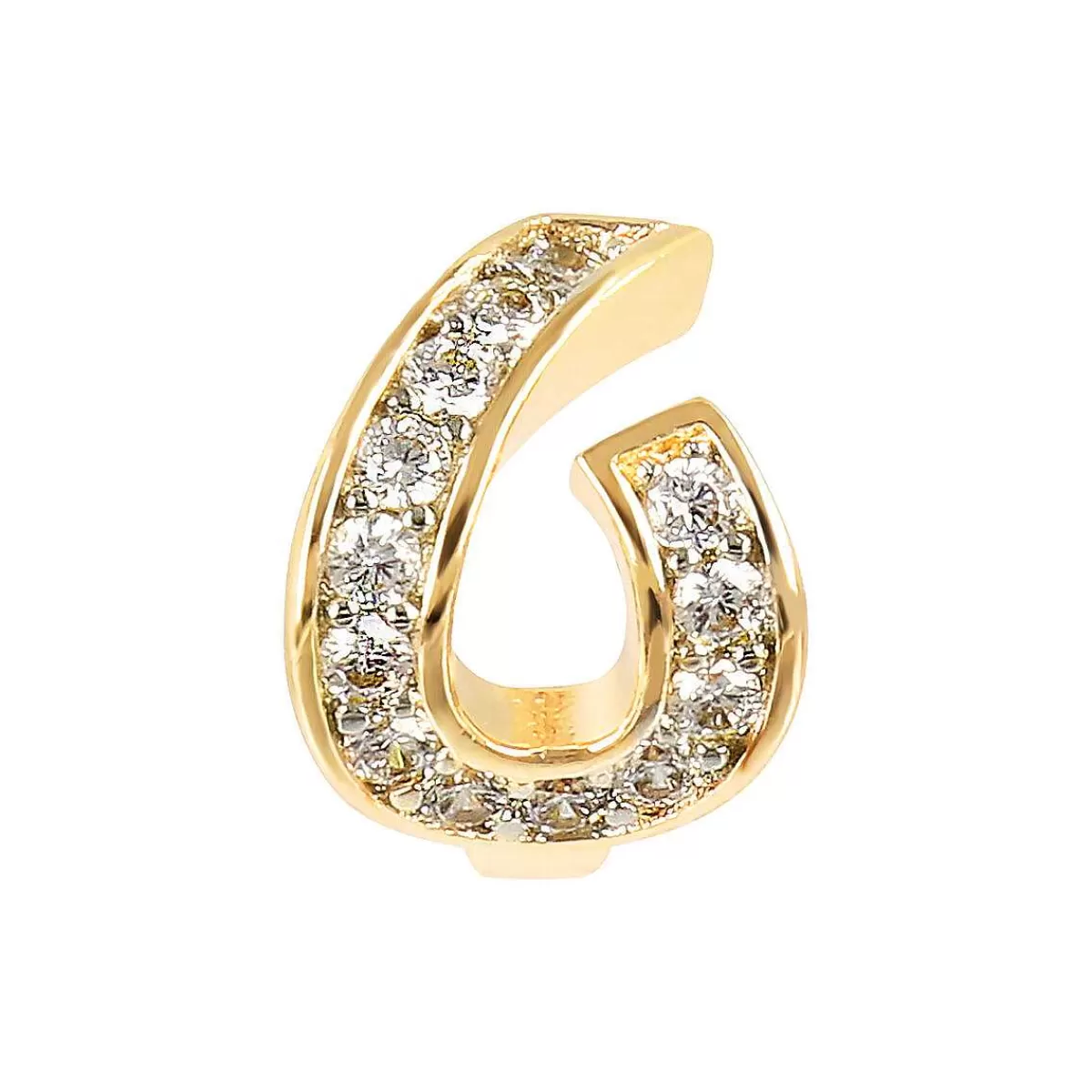 Cheap Orecchini Dorati Al Lobo Con Lettera In Pave Di Cubic Zirconia Orecchini