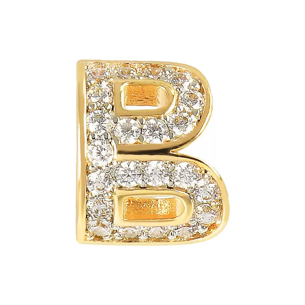 Cheap Orecchini Dorati Al Lobo Con Lettera In Pave Di Cubic Zirconia Orecchini