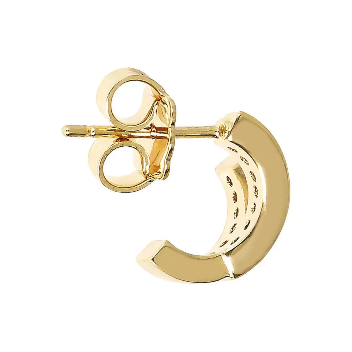 Cheap Orecchini Dorati Al Lobo Con Lettera In Pave Di Cubic Zirconia Orecchini