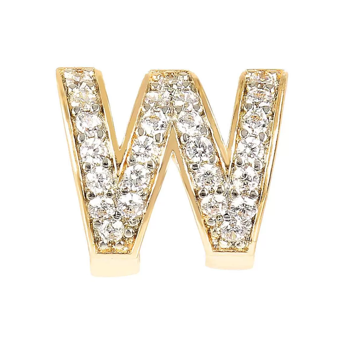 Cheap Orecchini Dorati Al Lobo Con Lettera In Pave Di Cubic Zirconia Orecchini