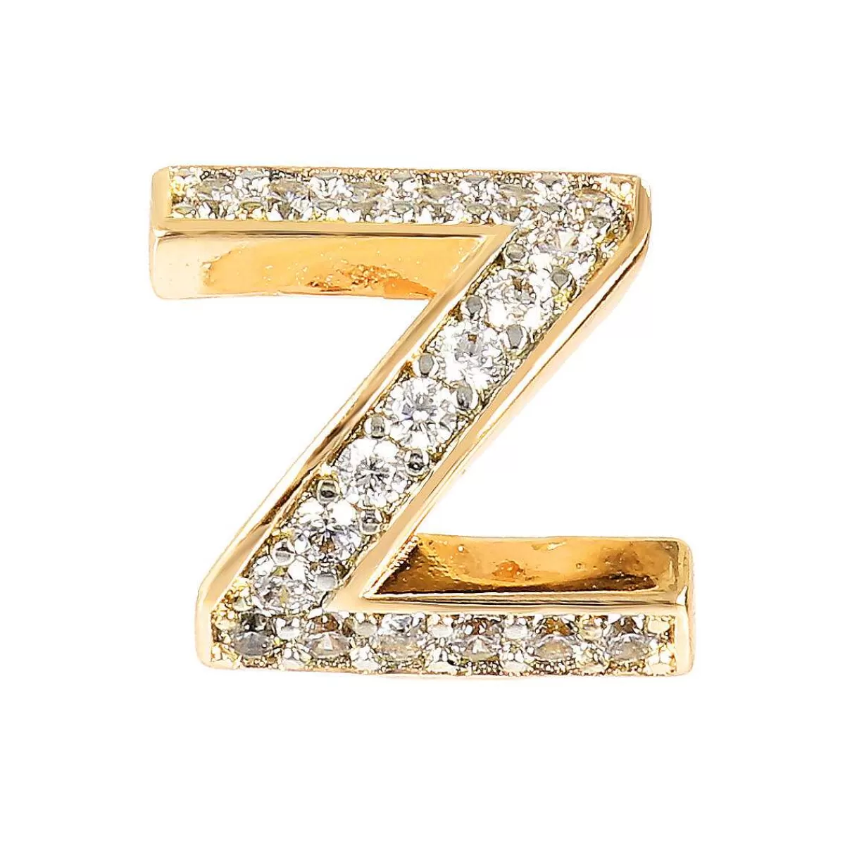 Cheap Orecchini Dorati Al Lobo Con Lettera In Pave Di Cubic Zirconia Orecchini