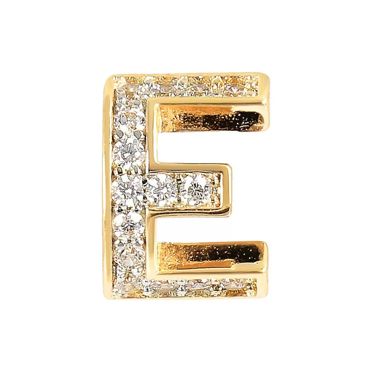 Cheap Orecchini Dorati Al Lobo Con Lettera In Pave Di Cubic Zirconia Orecchini