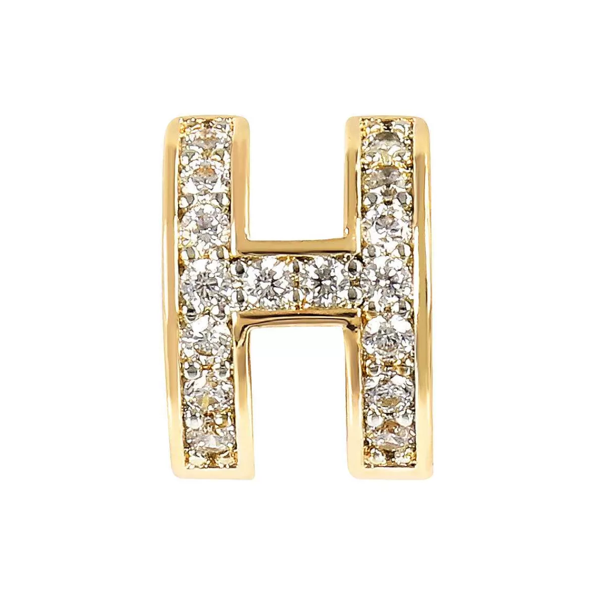 Cheap Orecchini Dorati Al Lobo Con Lettera In Pave Di Cubic Zirconia Orecchini