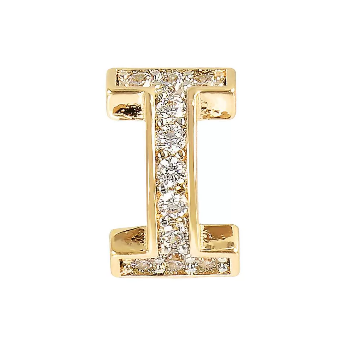 Cheap Orecchini Dorati Al Lobo Con Lettera In Pave Di Cubic Zirconia Orecchini