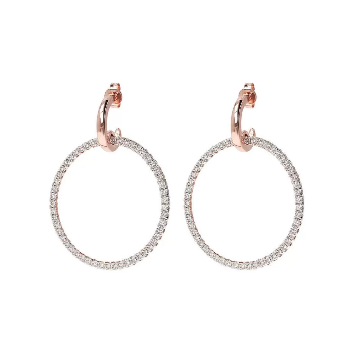 Flash Sale Orecchini Pendenti A Lobo Con Cerchio In Pave Orecchini