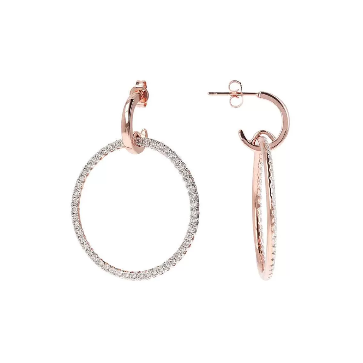 Flash Sale Orecchini Pendenti A Lobo Con Cerchio In Pave Orecchini