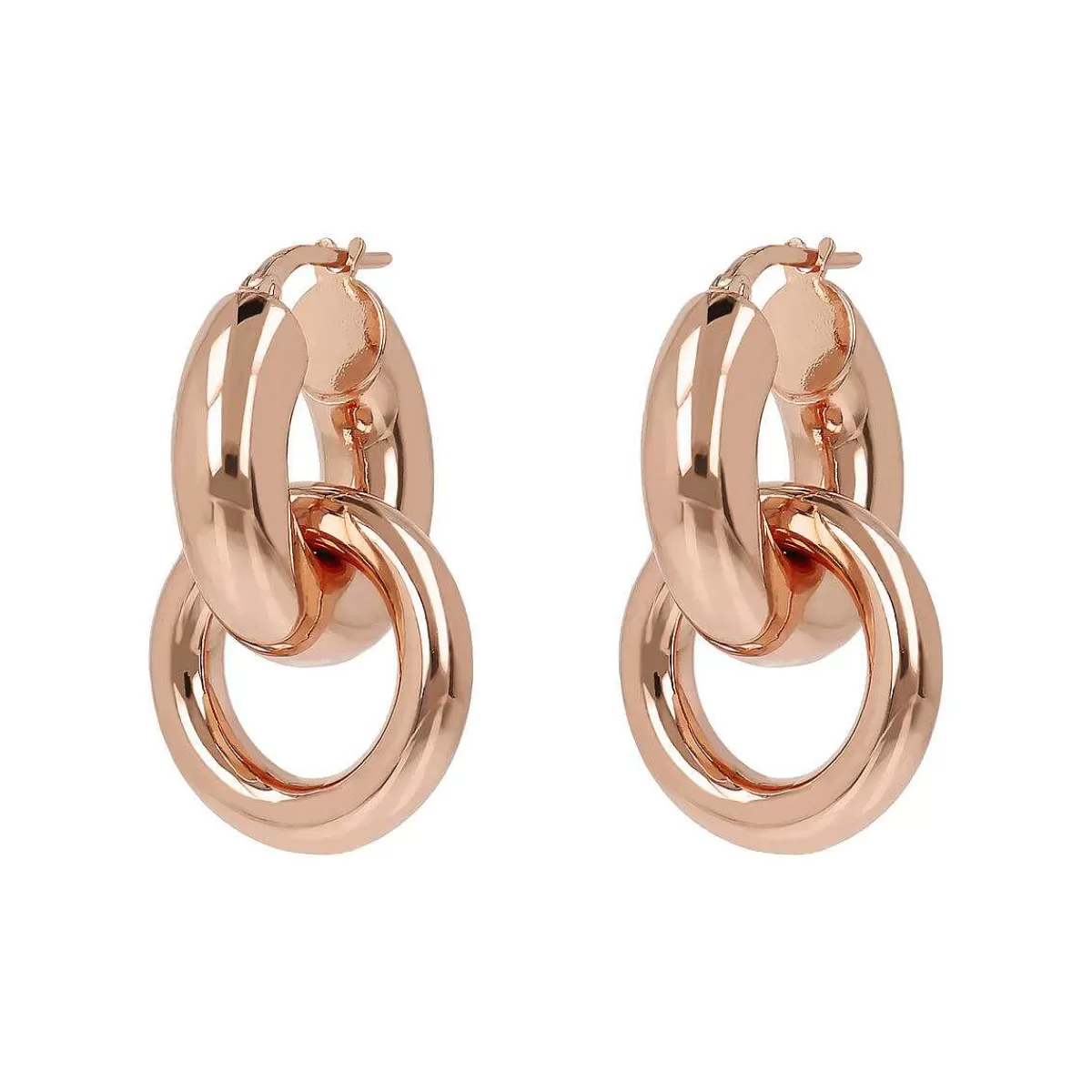 Cheap Orecchini Pendenti Con Doppio Anello Orecchini