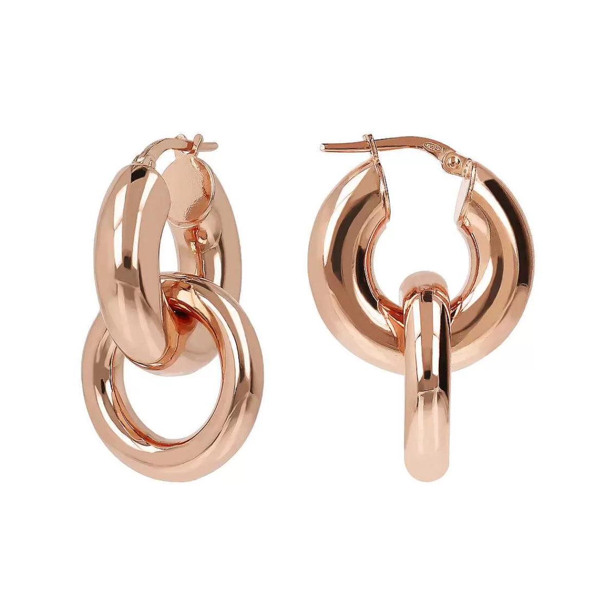 Cheap Orecchini Pendenti Con Doppio Anello Orecchini