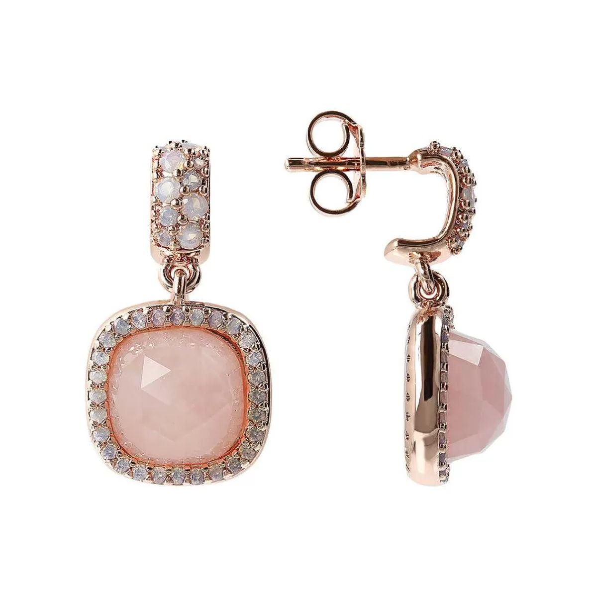 Best Orecchini Pendenti Con Pave Di Pietre Naturali Quadrate E Cubic Zirconia Orecchini
