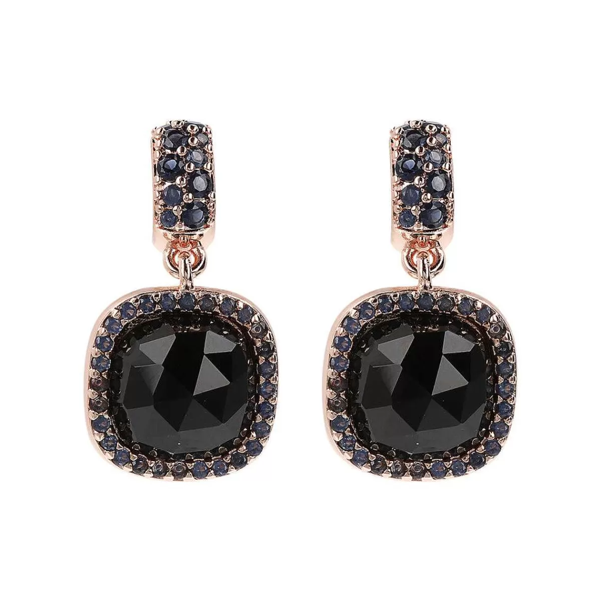Best Orecchini Pendenti Con Pave Di Pietre Naturali Quadrate E Cubic Zirconia Orecchini