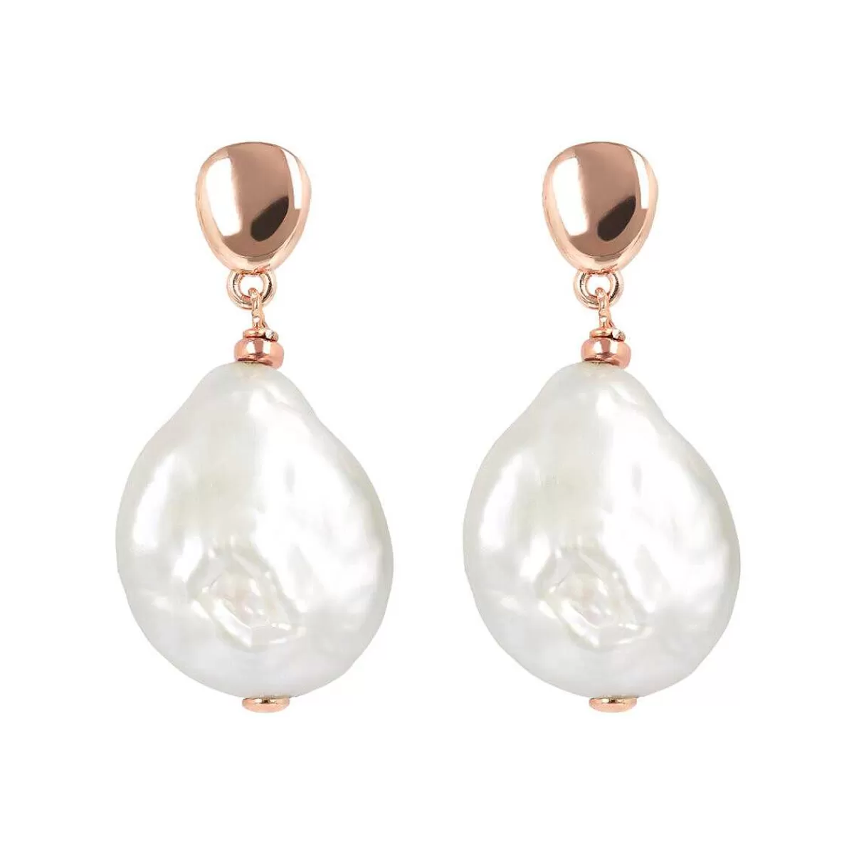 Hot Orecchini Pendenti Con Perla D'Acqua Dolce Coltivata Barocca Ming O 15 Mm Orecchini