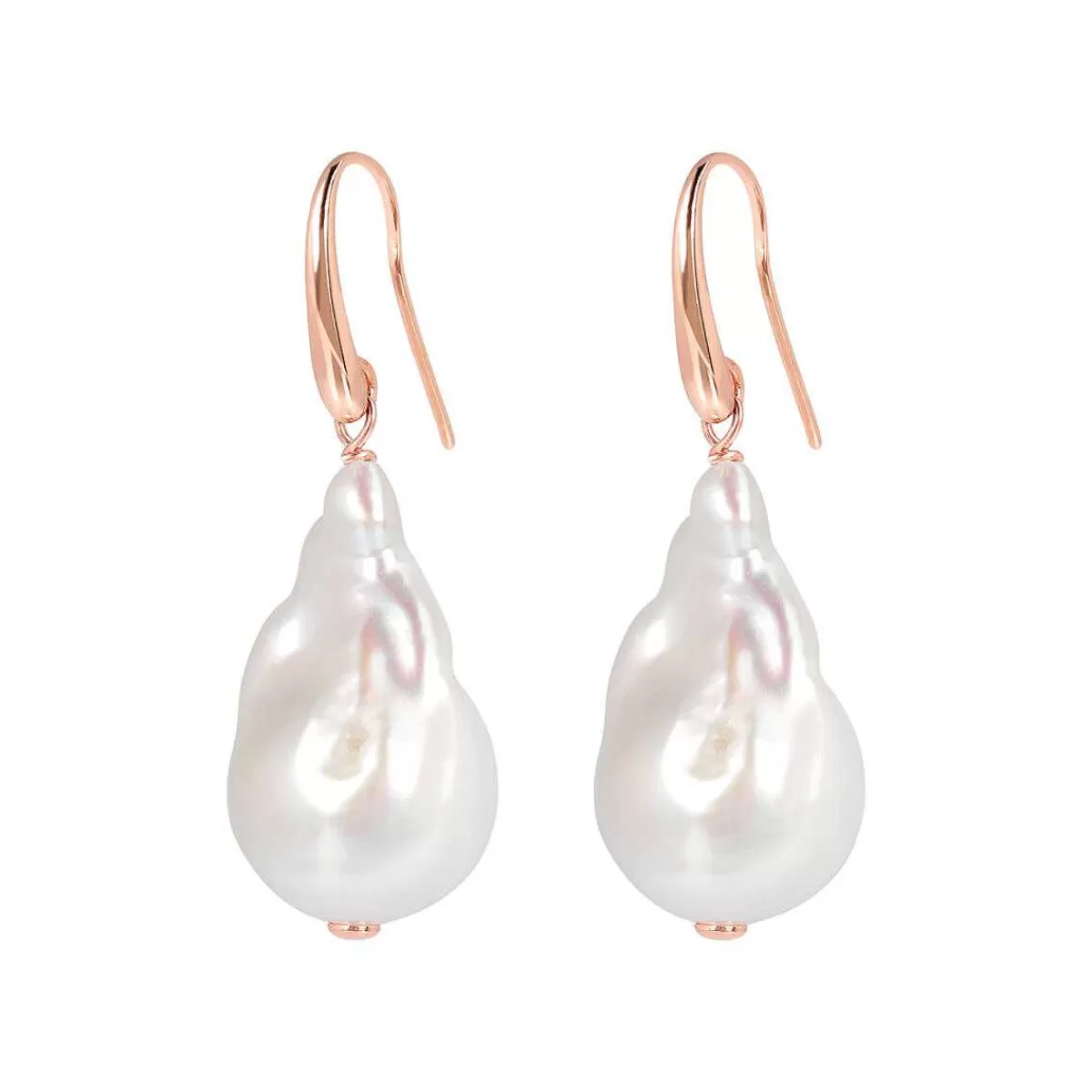 Best Sale Orecchini Pendenti Con Perle Barocche Coltivate D'Acqua Dolce Bianche O 13 Mm Orecchini