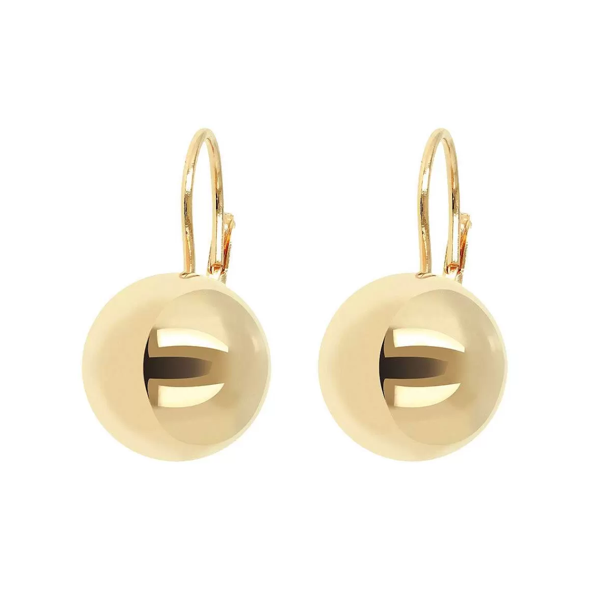 New Orecchini Pendenti Con Sfera Dorata Orecchini