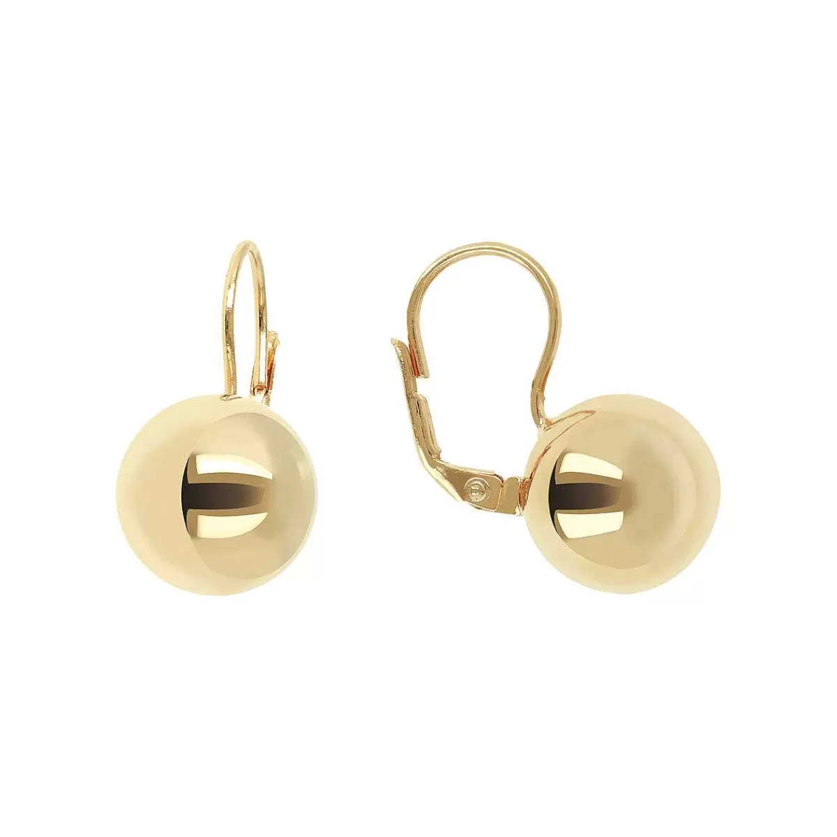 New Orecchini Pendenti Con Sfera Dorata Orecchini