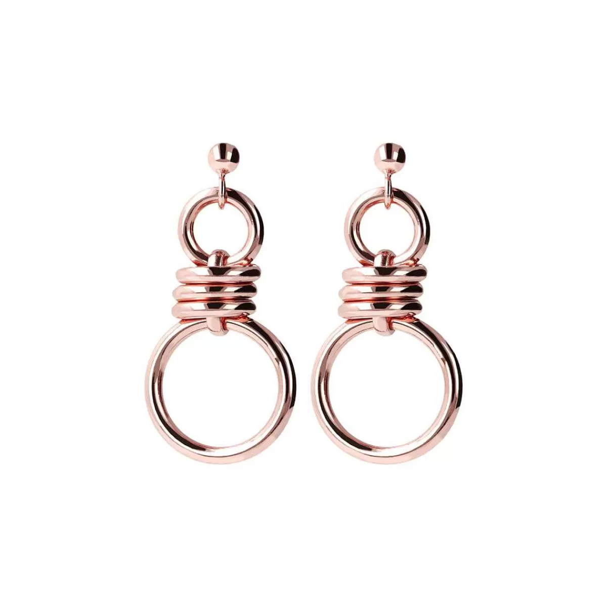 Outlet Orecchini Pendenti Doppio Anello Con Nodo Orecchini