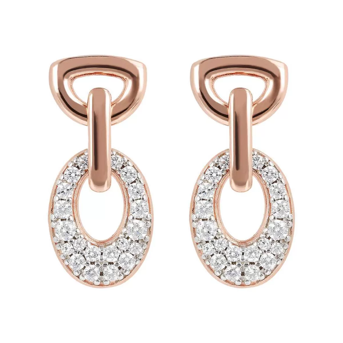 Cheap Orecchini Pendenti Ovali Con Pave Di Cubic Zirconia Orecchini
