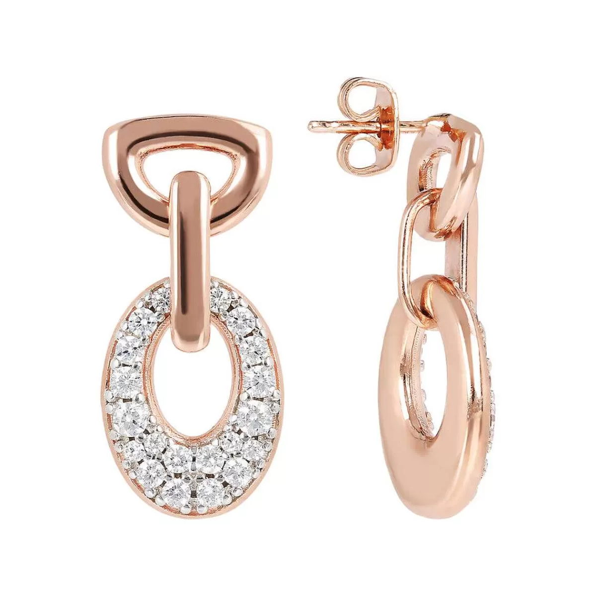 Cheap Orecchini Pendenti Ovali Con Pave Di Cubic Zirconia Orecchini