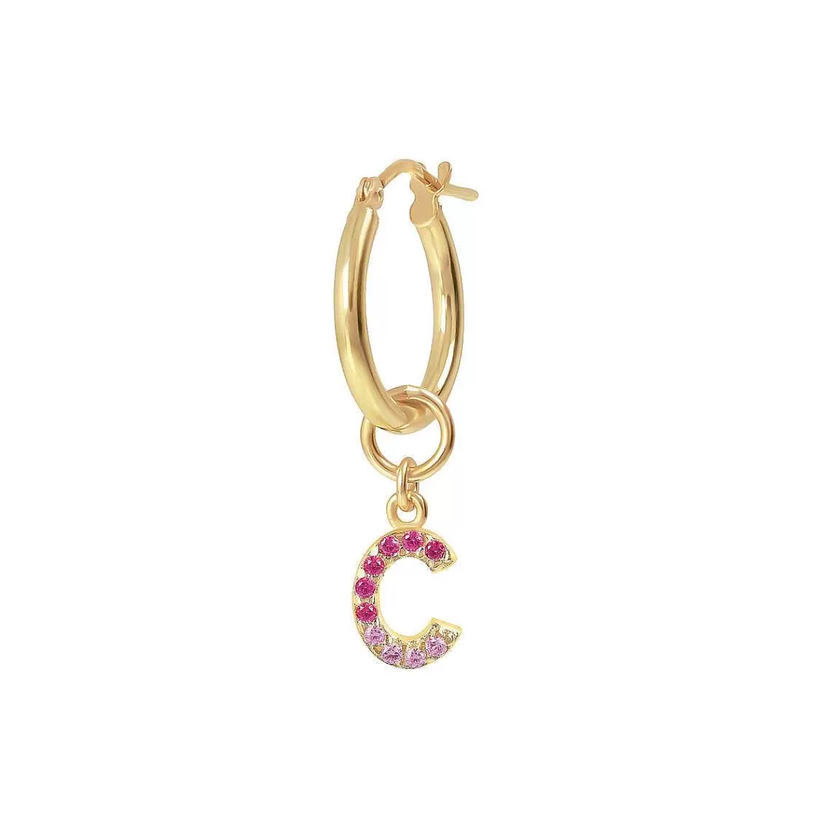 Flash Sale Orecchino Pendente Dorato Con Lettera In Pave Di Zirconi Orecchini