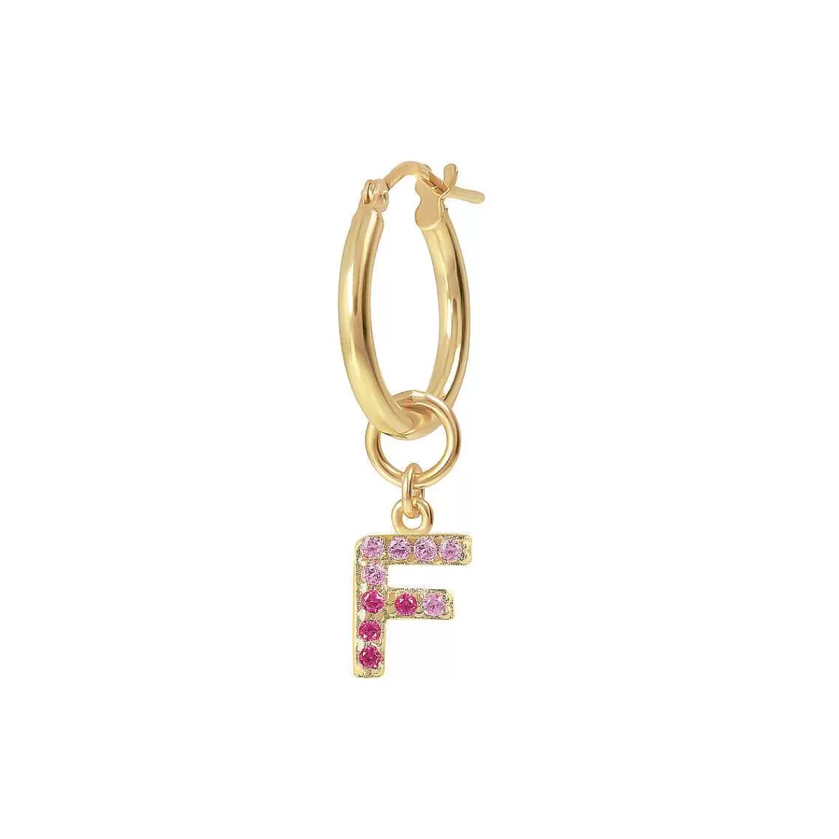 Flash Sale Orecchino Pendente Dorato Con Lettera In Pave Di Zirconi Orecchini