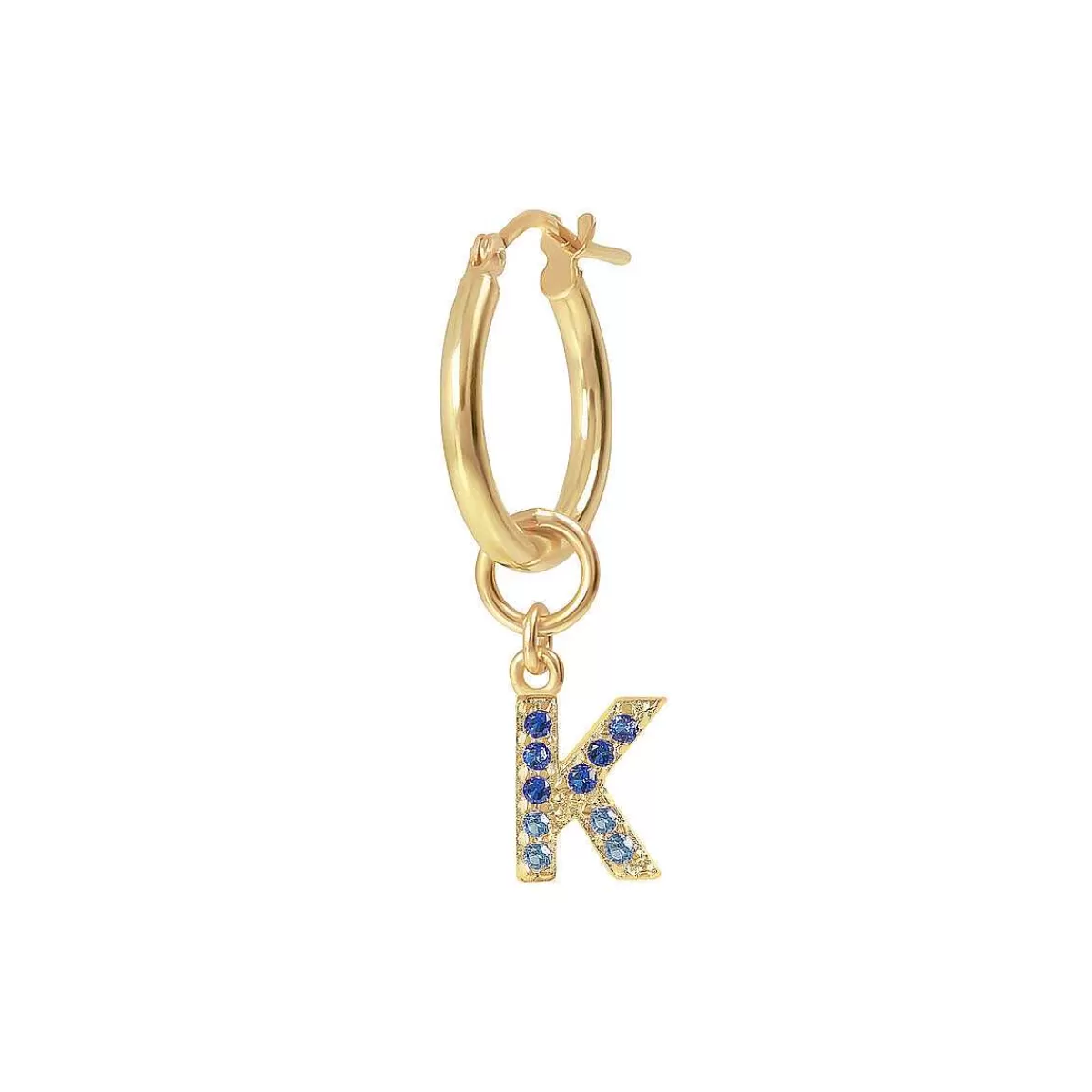 Flash Sale Orecchino Pendente Dorato Con Lettera In Pave Di Zirconi Orecchini