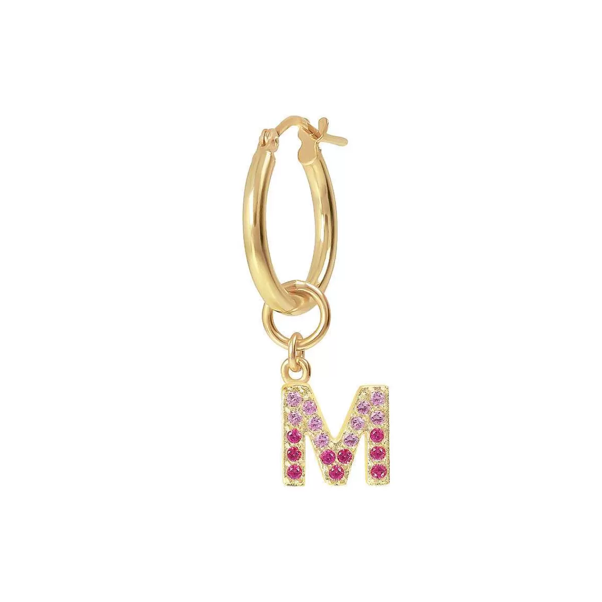 Flash Sale Orecchino Pendente Dorato Con Lettera In Pave Di Zirconi Orecchini