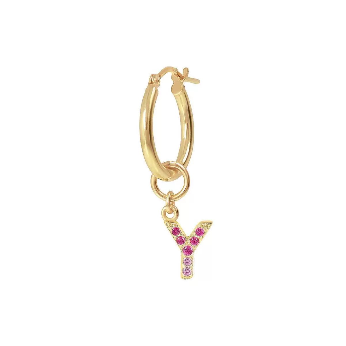 Flash Sale Orecchino Pendente Dorato Con Lettera In Pave Di Zirconi Orecchini