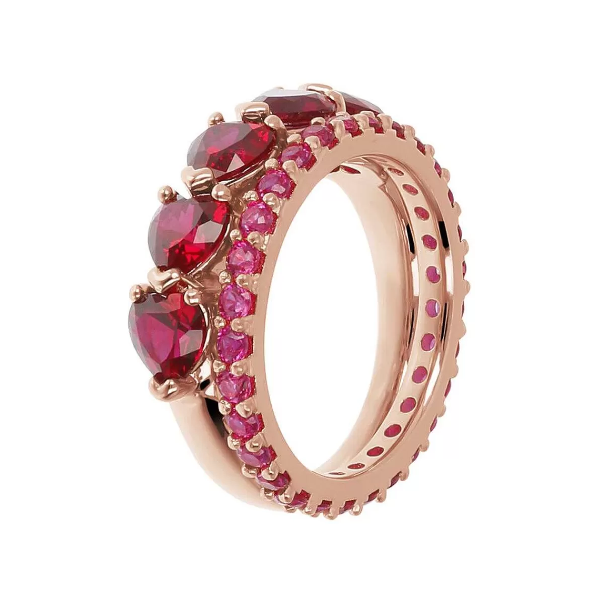 Discount Set Di Anelli Con Cuori Di Zirconi Anelli
