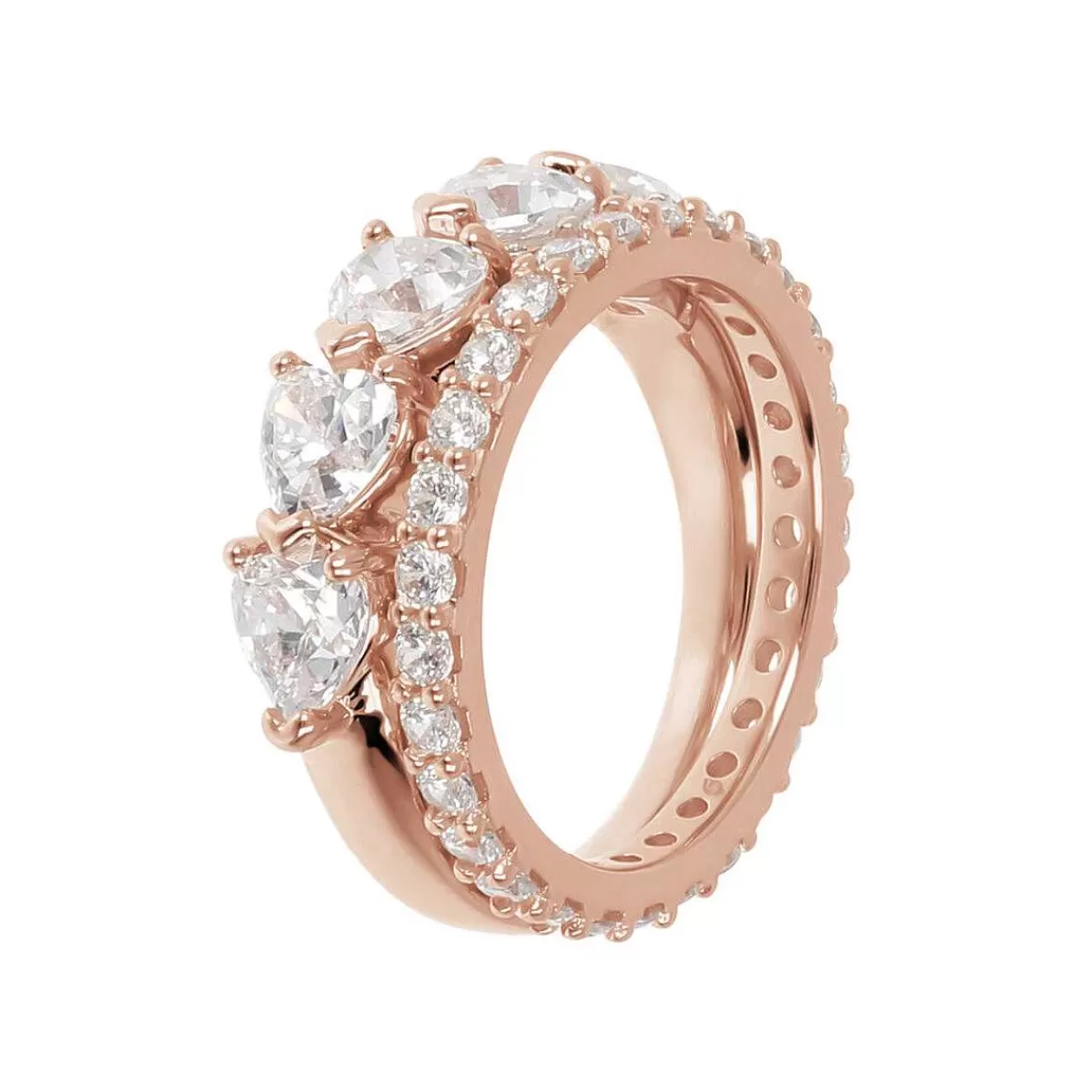 Discount Set Di Anelli Con Cuori Di Zirconi Anelli