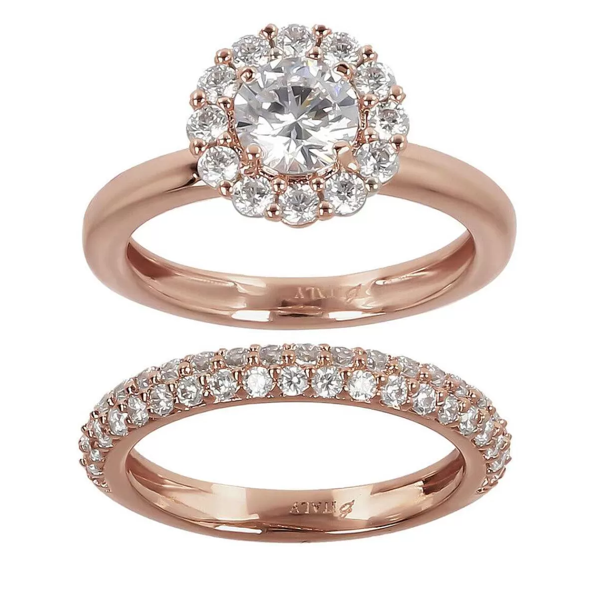 Outlet Set Di Anelli Con Fiore In Cubic Zirconia Anelli